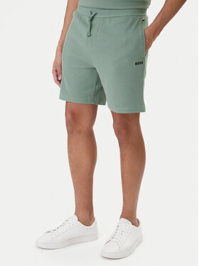 BOSS BOSS Pantaloncini sportivi Waffle 50535884 Verde Regular Fit