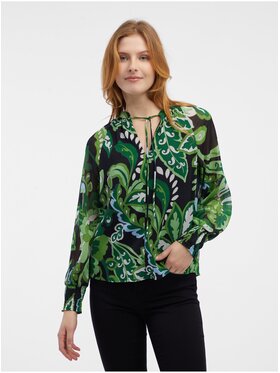 Orsay Orsay Bluzka 650264867000__34 Zielony Regular Fit