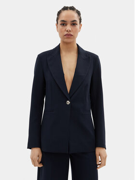 Maryley Maryley Marynarka 24EB187/43BL Granatowy Regular Fit
