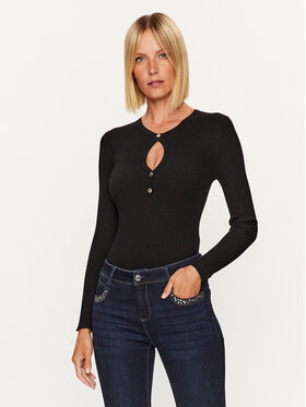 Morgan Morgan Sweter 232-MATEO Czarny Slim Fit