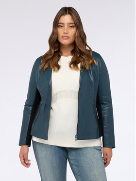 Fiorella Rubino Fiorella Rubino Giacca in similpelle R350T001227N015 Verde Slim Fit