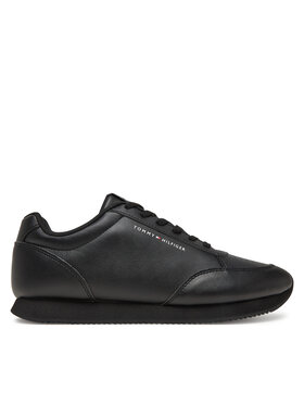 Tommy Hilfiger Tommy Hilfiger Sneakers Lo Runner Pu Mix FM0FM05419 Negru
