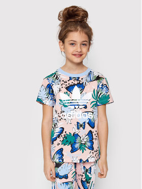 adidas adidas T-Shirt Animal Flower Print H22596 Kolorowy Regular Fit