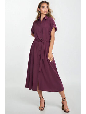 NIFE NIFE Košilové šaty S270 Fialová Modern Relaxed Fit