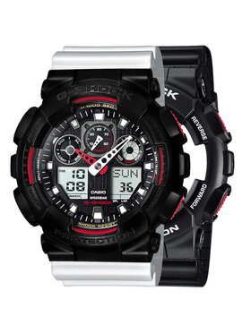 Casio Casio Zegarek SET GA-100-1A4ER + BEZEL 10523429 + PASEK 10347710 Biały