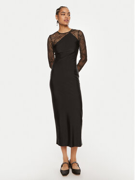 ROTATE ROTATE Kokteilinė suknelė Isadora 112910100 Juoda Slim Fit