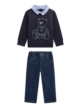 Guess Guess Комплект блуза и панталон N5BG15KAX74 Тъмносин Regular Fit