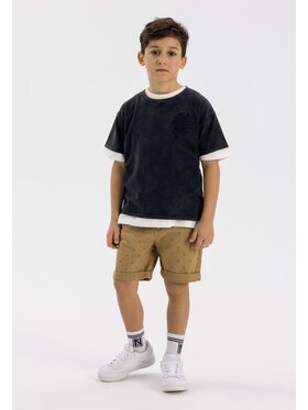 MINOTI MINOTI Szorty materiałowe 17SHORT 52 Brązowy Regular Fit