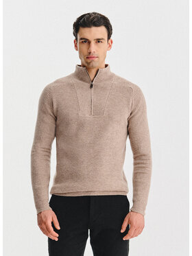 Pako Lorente Pako Lorente Sweter P25WP-2X-011 Beżowy Classic Fit