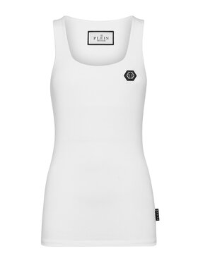 PHILIPP PLEIN PHILIPP PLEIN Tank top 2957 Biały Skin Tight Fit