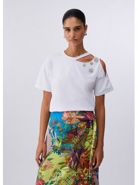 Liu Jo Liu Jo T-Shirt CA6160JS08811111 Biały Regular Fit