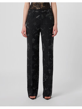 PHILIPP PLEIN PHILIPP PLEIN Spodnie materiałowe 31271 Czarny Flare Fit