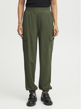 Fransa Fransa Текстилни панталони 20612726 Зелен Regular Fit