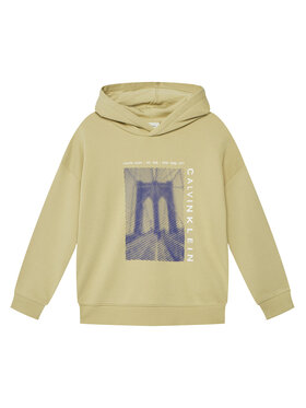Calvin Klein Jeans Calvin Klein Jeans Mikina Bridge LVCKSJB04B Zelená Oversize