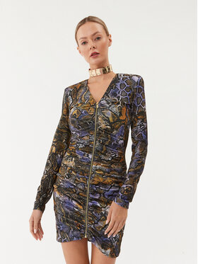Just Cavalli Just Cavalli Cocktail obleka 75PAO939 Vijolična Slim Fit