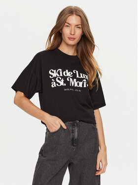 ViCOLO ViCOLO Marškinėliai RS0052 Juoda Regular Fit