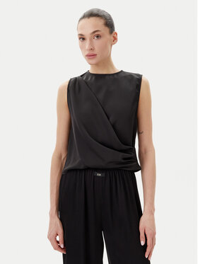 Eleh Eleh Bluză ESS250183 Negru Regular Fit