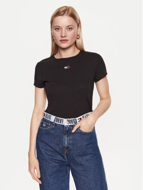 Tommy Jeans Tommy Jeans T-krekls DW0DW16259 Melns Regular Fit