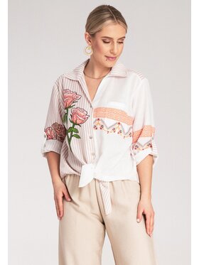 FIGL FIGL Košeľa M1120 Béžová Oversize