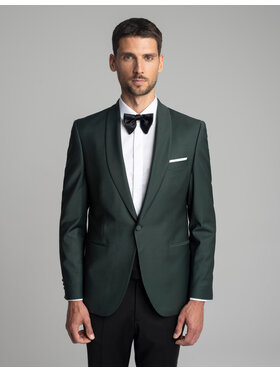 Borgio Borgio Marynarka cesaro_z Zielony Slim Fit