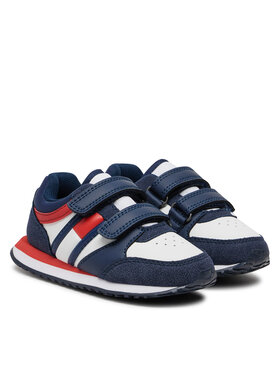 Tommy Hilfiger Superge Flag Low Cut Velcro Sneaker T1B9-33661-1269 Mornarsko Modra