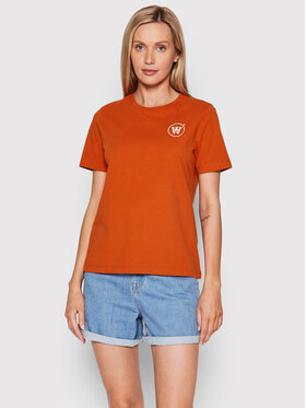 Wood Wood Wood Wood T-Shirt Mia Circle 10292501-2222 Czerwony Regular Fit