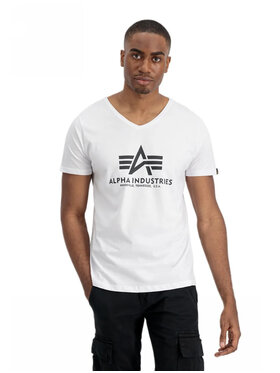 Alpha Industries Alpha Industries Tričko AI.106512-09 Biela Basic Fit