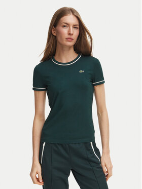 Lacoste Lacoste T-Shirt TF5289 Zielony ciemny Slim Fit