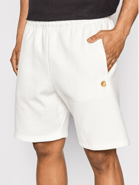 Carhartt WIP Carhartt WIP Sportske kratke hlače Chase Sweat I028950 Bijela Loose Fit