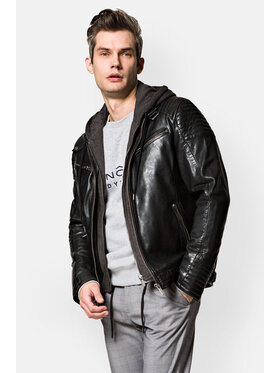 Lancerto Lancerto Kurtka skórzana Lorette KU068222000002 Czarny Regular Fit