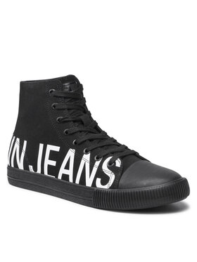 Calvin Klein Jeans Calvin Klein Jeans Tornacipő Vulcanized Mid Sneaker Logo YM0YM00276 Fekete