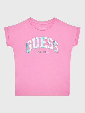 Guess Guess T-Shirt J3RI33 K6YW1 Różowy Regular Fit