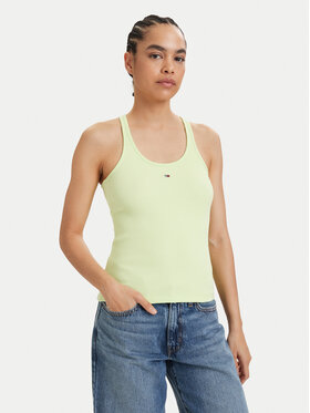 Tommy Jeans Tommy Jeans Top Racerback DW0DW22264 Svetlo zelena Slim Fit