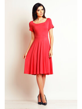 Infinite You Infinite You Sukienka letnia M101 Koralowy Basic Fit