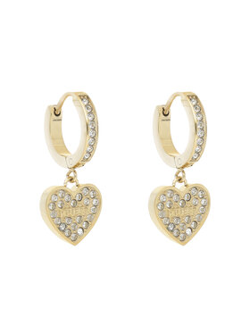Guess Guess Cercei Huggie Me JUBE03 136JW Placat cu aur galben