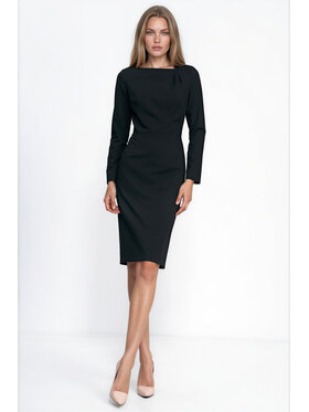 NIFE NIFE Sukienka wieczorowa S302 Czarny Loose Fit