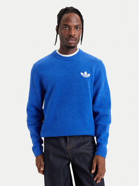 adidas adidas Пуловер Trefoil Essentials Fully Knit Sweatshirt KS4890 Син Regular Fit
