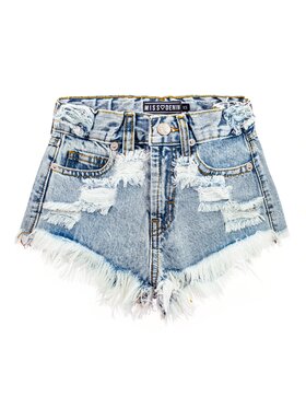 MissDenim MissDenim Szorty jeansowe Midi Waist Niebieski Regular Fit