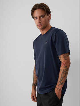 4F 4F T-Shirt ESSENTIAL Granatowy Regular Fit