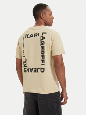 Karl Lagerfeld Jeans Karl Lagerfeld Jeans Тишърт B2M17090 Каки Relaxed Fit