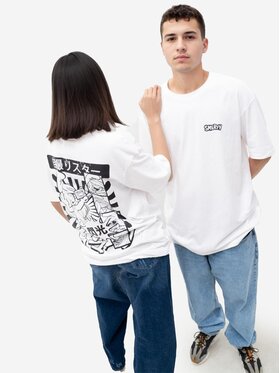 Smerfy Smerfy T-Shirt 118484 Biały Oversize
