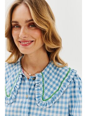 NAOKO NAOKO Košeľa Blush Ocean Modrá Regular Fit