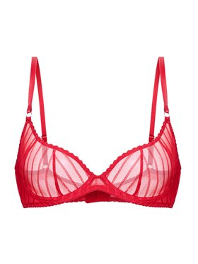 Merci Lingerie Merci Lingerie Biustonosz balkonetka E02DS06B Czerwony