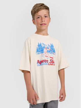 4F 4F T-Shirt APRES SKI Biały Loose Fit
