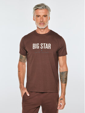 BIG STAR BIG STAR T-Shirt BRUNO Brązowy Basic Fit