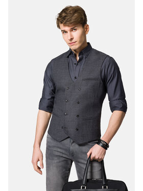Lancerto Lancerto Kamizelka Tortona KA131123000006 Szary Slim Fit