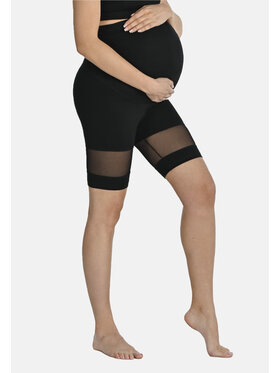 Teyli Teyli Legginsy ciążowe bawełniane Rebeca Czarny Regular Fit