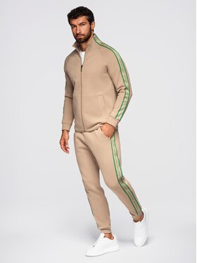 Ombre Ombre Komplet dresowy Z113 Brązowy Regular Fit