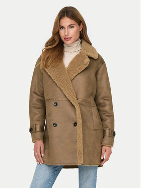 ONLY ONLY Штучний овчинний тулуб Ylva 15322402 Коричневий Regular Fit