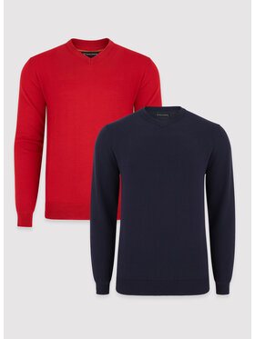 Pako Lorente Pako Lorente Sweter P24WF-2X-015 Czerwony Regular Fit